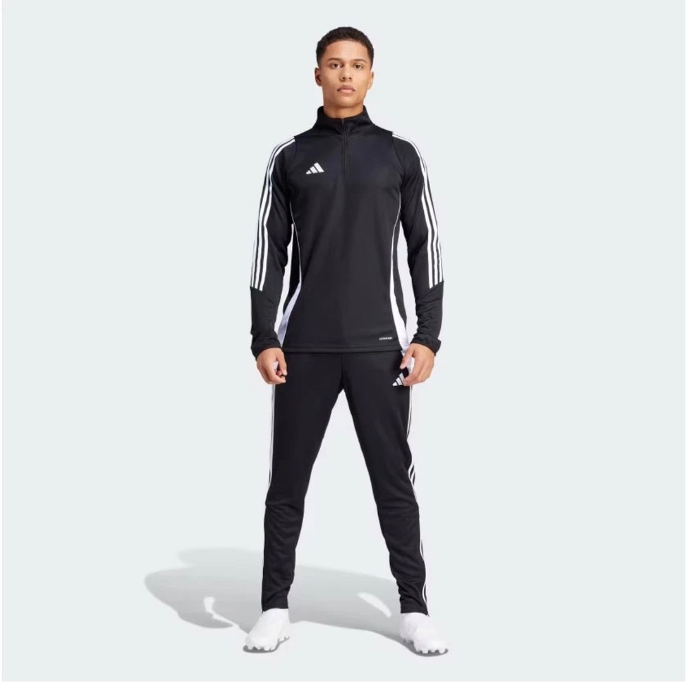 Adidas AEROREADY Soccer Track Pants Black White Men's Athletic Size XL NEW - Picture 5 of 15